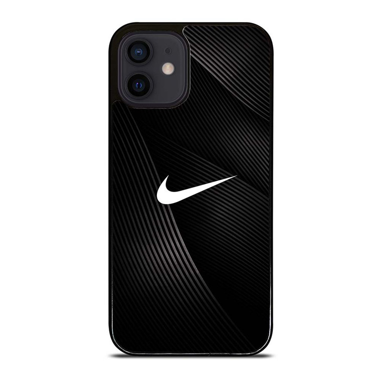 NIKE LOGO BLACK ABSTRACT LINE iPhone 12 Mini Case Cover