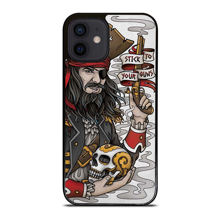 PIRATE STICK TO YOUR GUNS TATTOO iPhone 12 Mini Case Cover