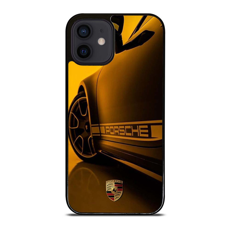 PORSCHE LOGO CAR YELOOW iPhone 12 Mini Case Cover