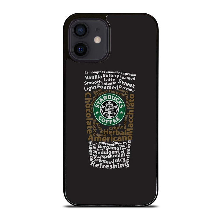 STARBUCKS COFFEE ART TYPOGRAPHY iPhone 12 Mini Case Cover