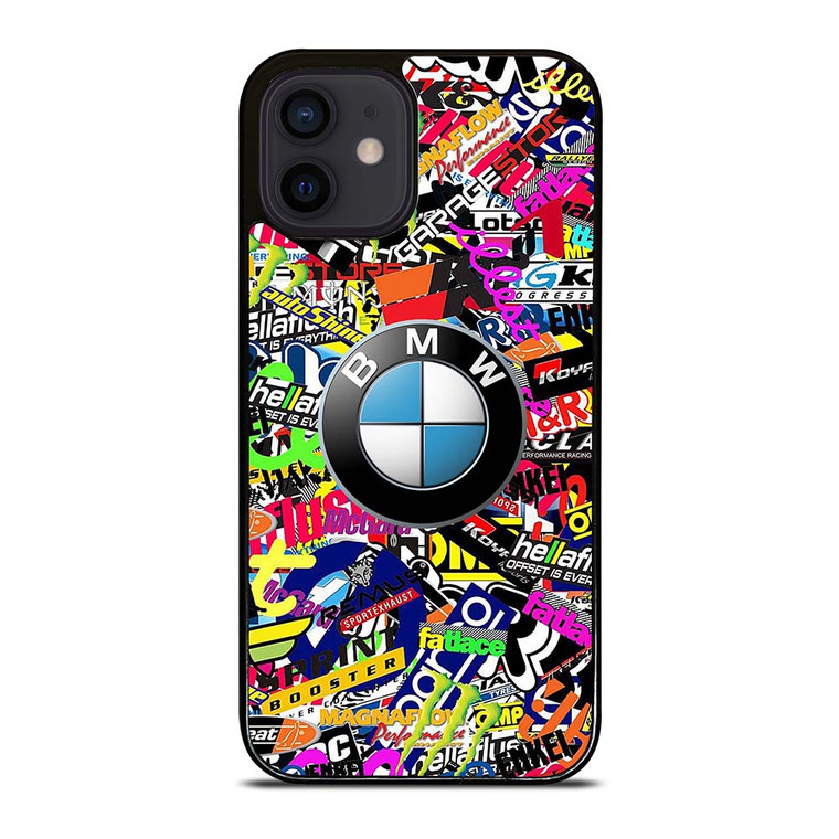 STICKER BOMB BMW LOGO iPhone 12 Mini Case Cover