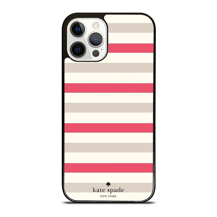 KATE SPADE NEW YORK STRIPES RED WHITE iPhone 12 Pro Case Cover