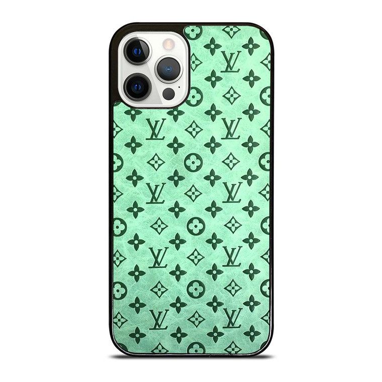 LOUIS VUITTON LOGO GREEN ICON PATTERN iPhone 12 Pro Case Cover