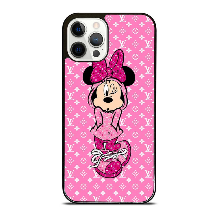 LOUIS VUITTON LV LOGO PINK MINNIE MOUSE iPhone 12 Pro Case Cover