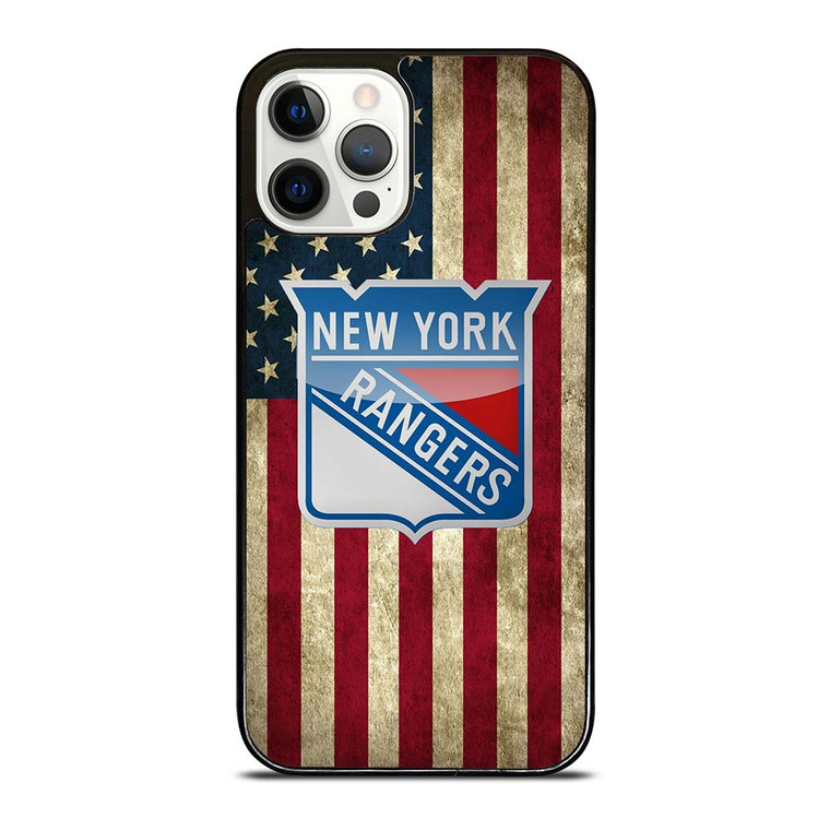 NEW YORK RANGERS NHL AMERICAN FLAG iPhone 12 Pro Case Cover
