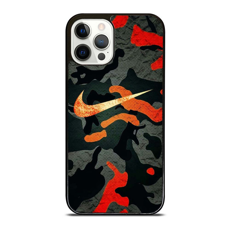 NIKE LOGO COLORFUL CAMO iPhone 12 Pro Case Cover