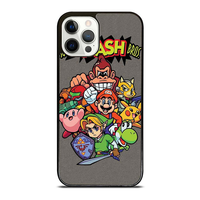 NINTENDO GAME CHARACTER SUPER SMASH BROSS AND FRIENDS iPhone 12 Pro Case Cover