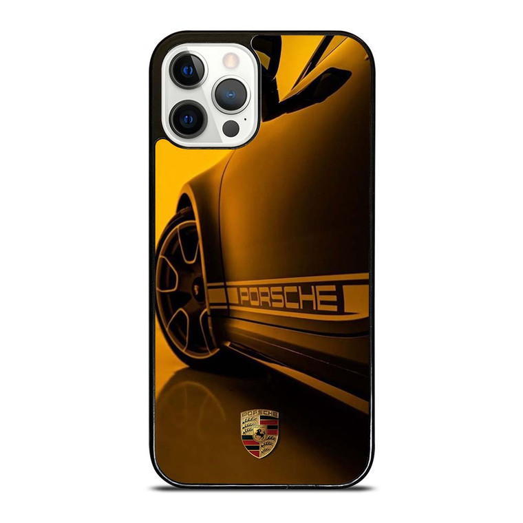 PORSCHE LOGO CAR YELOOW iPhone 12 Pro Case Cover