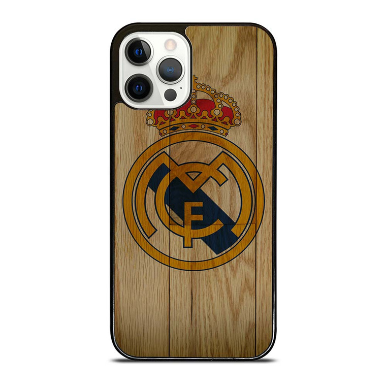 REAL MADRID FC WOODEN iPhone 12 Pro Case Cover