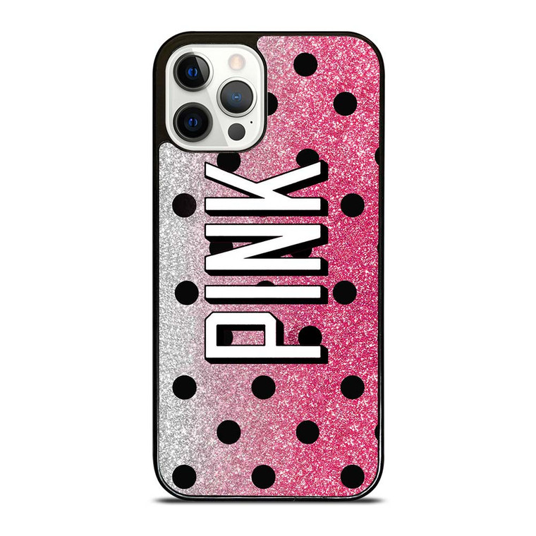 VICTORIA'S SECRET PINK LOGO SPARKLE iPhone 12 Pro Case Cover