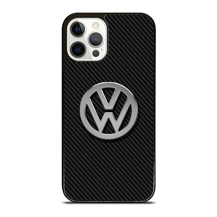 VW VOLKSWAGEN METAL CARBON LOGO iPhone 12 Pro Case Cover