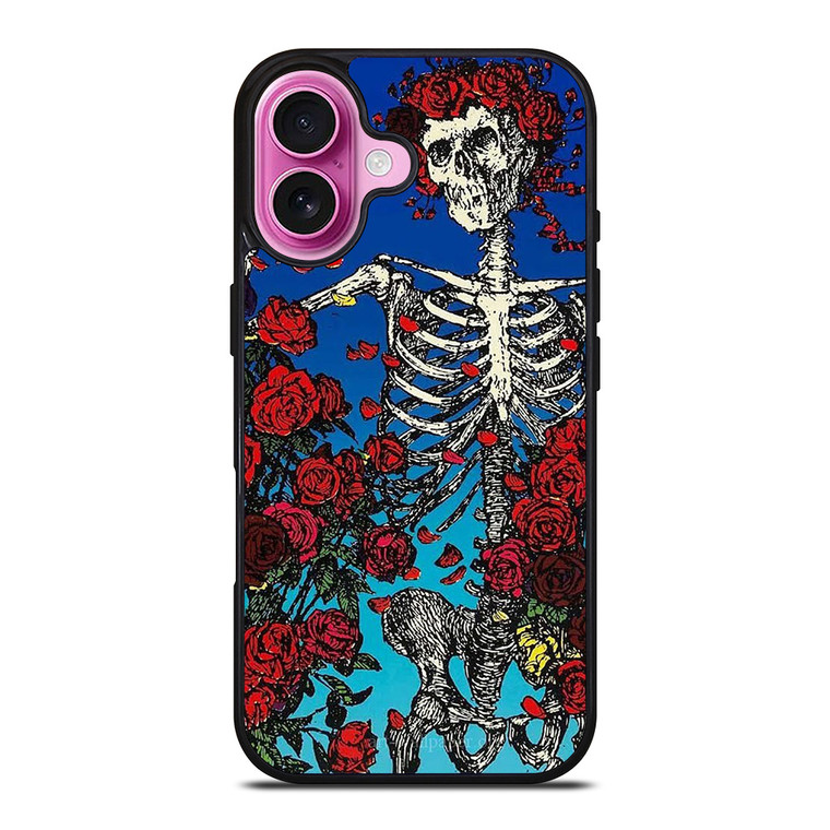 GRATEFUL DEAD SKULL AND ROSE iPhone 16 Plus Case Cover
