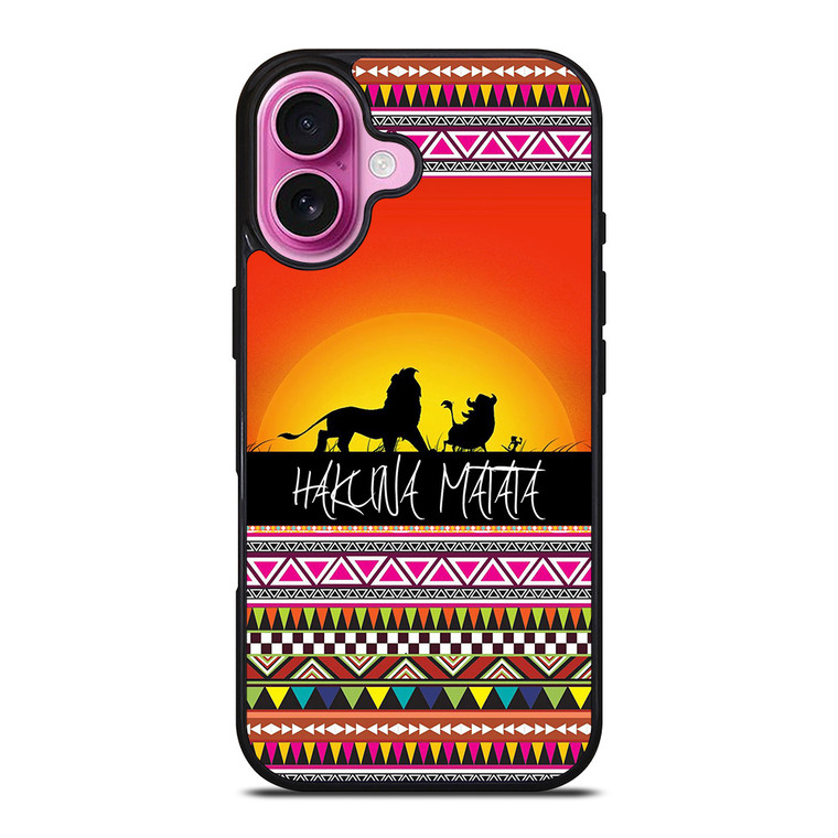 HAKUNA MATATA LION KING SUNSET AZTEC iPhone 16 Plus Case Cover HAKUNA MATATA LION KING SUNSET AZTEC iPhone 16 Plus Case Cover