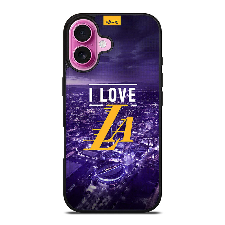 I LOVE LA LAKERS iPhone 16 Plus Case Cover I LOVE LA LAKERS iPhone 16 Plus Case Cover