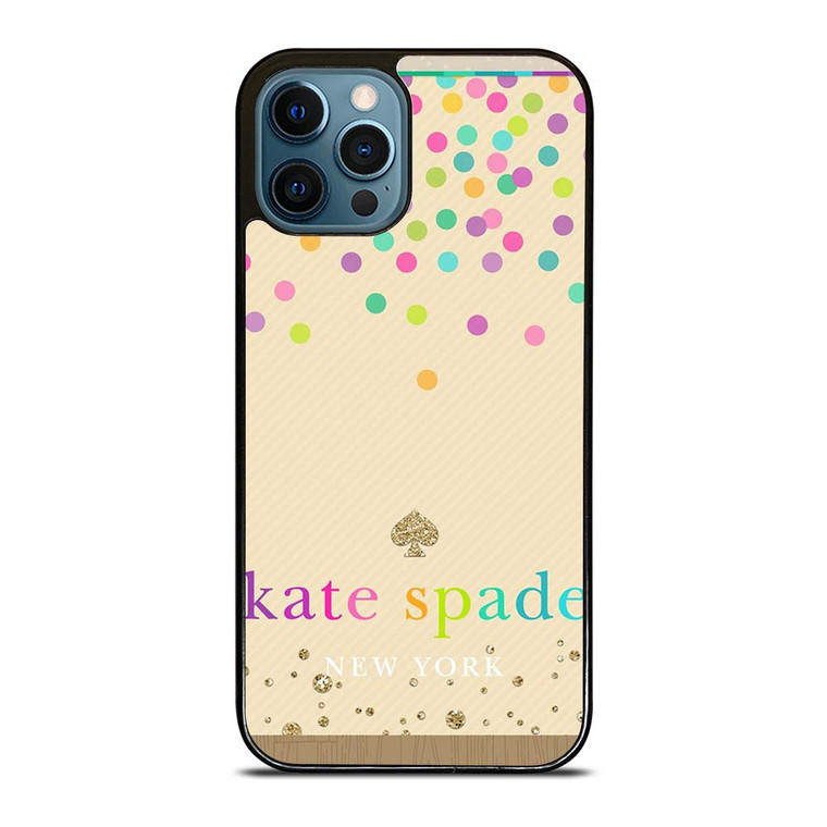KATE SPADE NEW YORK LOGO COLORFUL POLKADOTS iPhone 12 Pro Max Case Cover