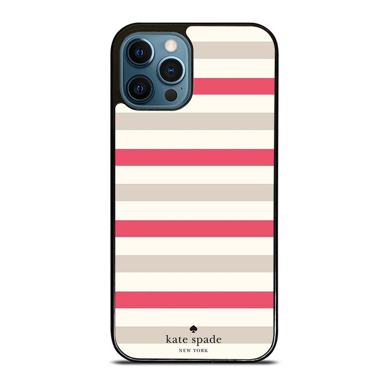 KATE SPADE NEW YORK STRIPES RED WHITE iPhone 12 Pro Max Case Cover