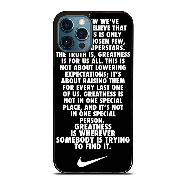 NIKE QUOTE iPhone 12 Pro Max Case Cover