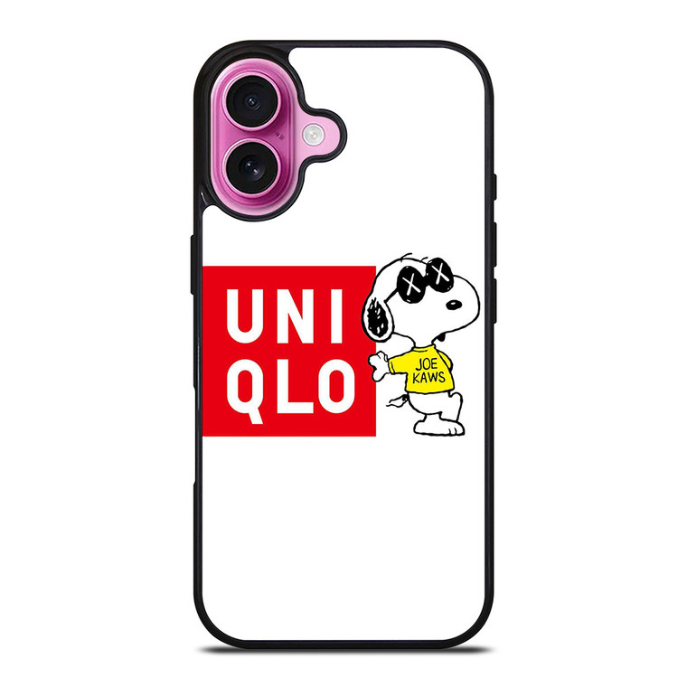 JOE KAWS UNIQLO LOGO iPhone 16 Plus Case Cover