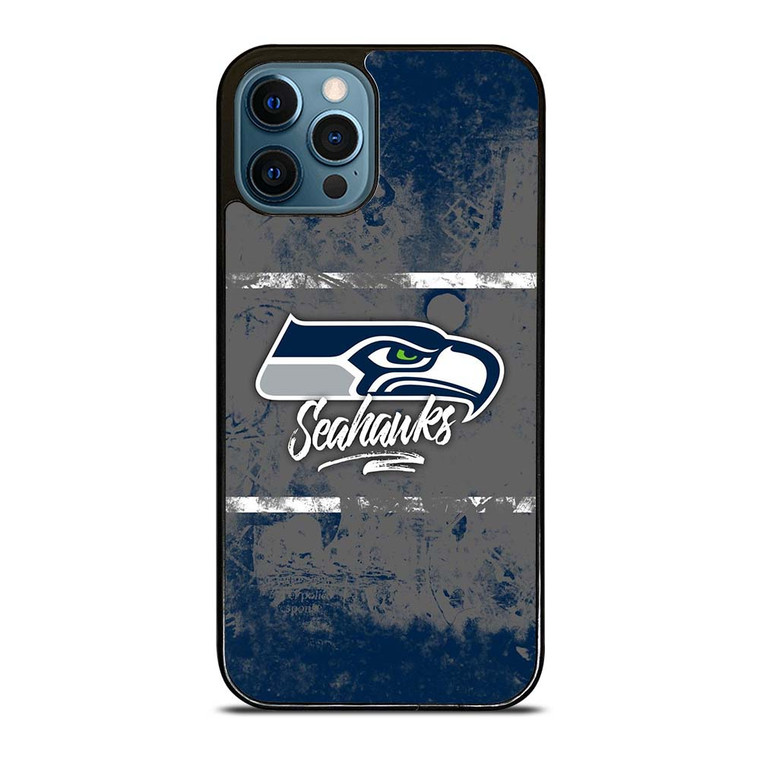 SEATTLE SEAHAWKS BRUSH LOGO iPhone 12 Pro Max Case Cover
