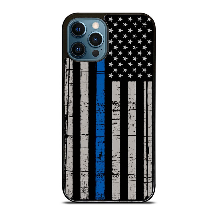 THIN BLUE LINE FLAG iPhone 12 Pro Max Case Cover