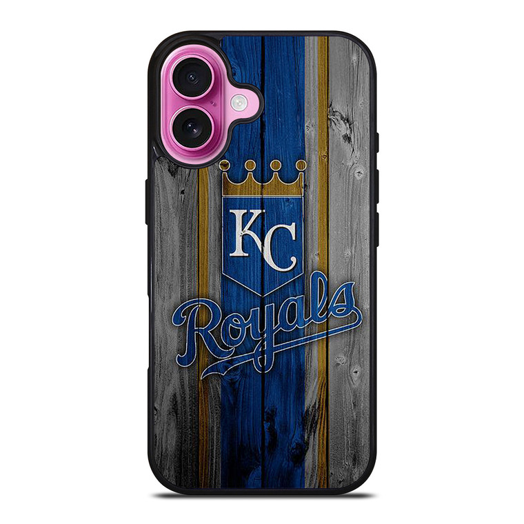 KANSAS CITY ROYALS WOODEN ICON iPhone 16 Plus Case Cover