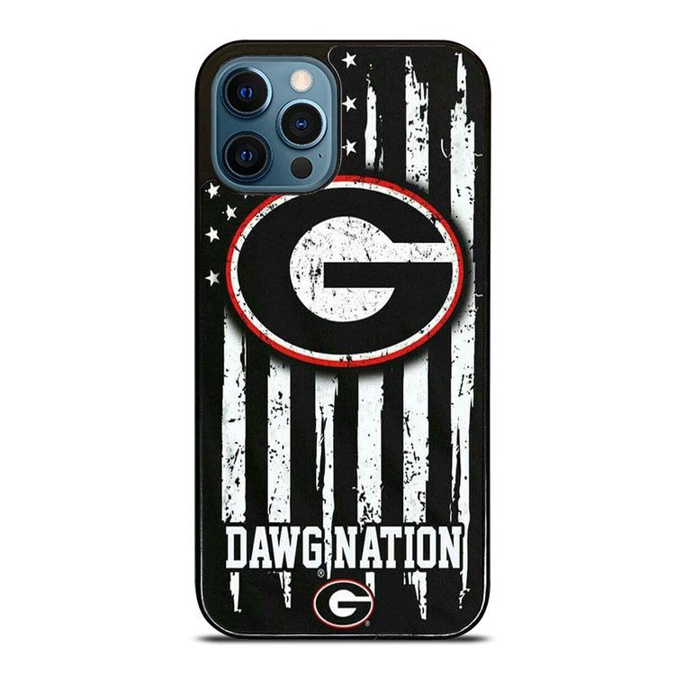 UNIVERSITY GEORGIA BULLDOGS FLAG iPhone 12 Pro Max Case Cover