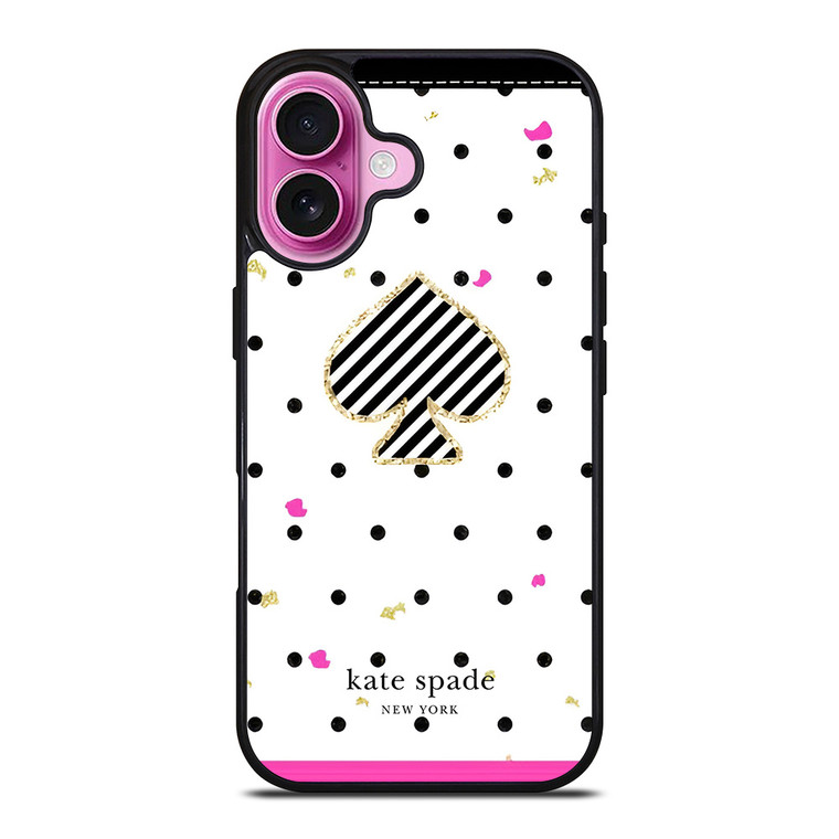 KATE SPADE NEW YORK LOGO POLKADOTS ICON iPhone 16 Plus Case Cover