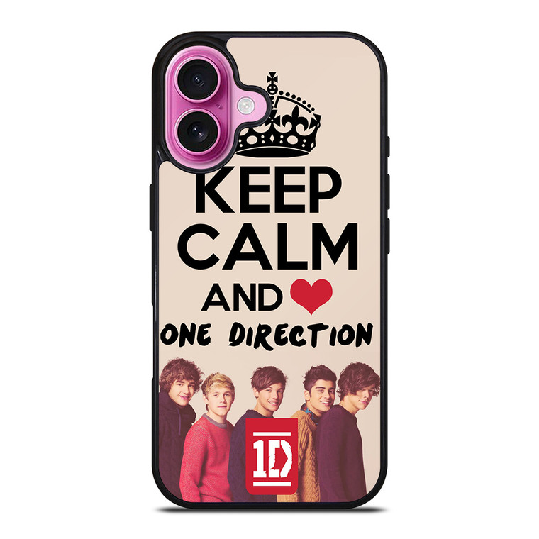 KEEP CALM AND LOVE ONE DIRECTION iPhone 16 Plus Case Cover