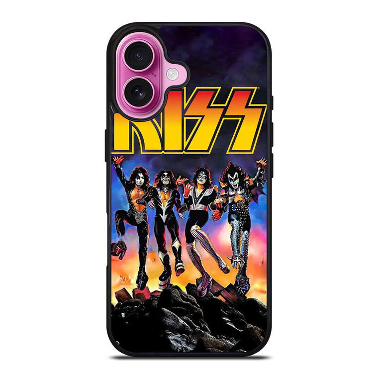 KISS BAND ROCK AND ROLL iPhone 16 Plus Case Cover
