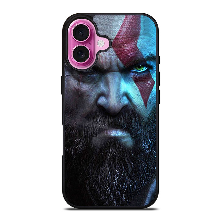 KRATOS FACE GOD OF WAR RAGNAROK iPhone 16 Plus Case Cover