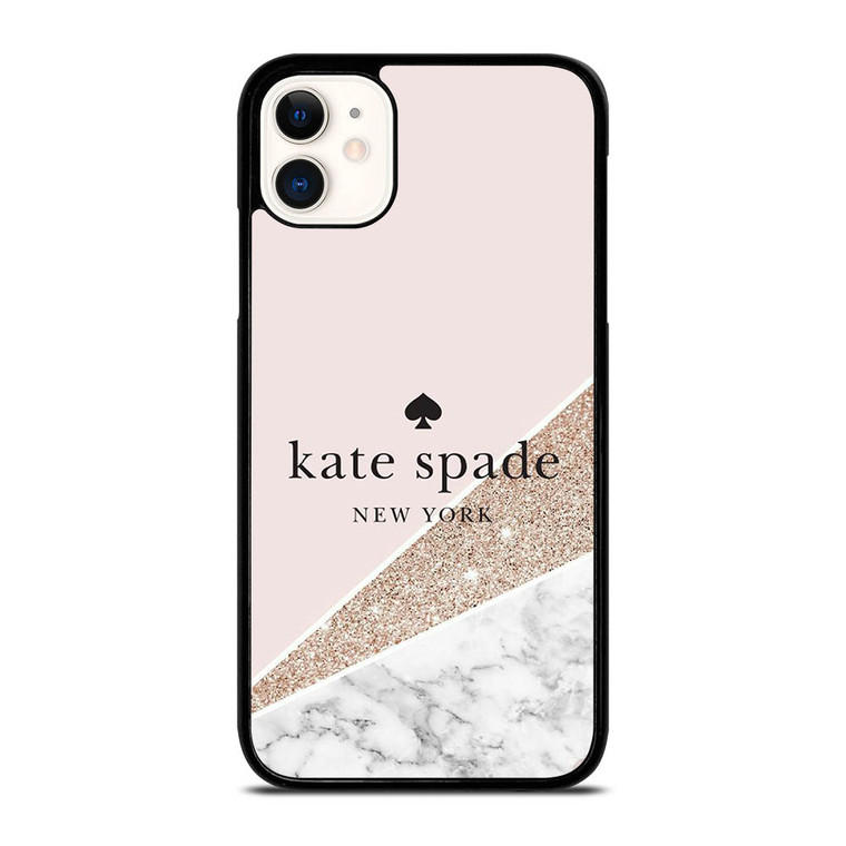 KATE SPADE NEW YORK LOGO SPARKLE MARBLE ICON iPhone 11 Case Cover