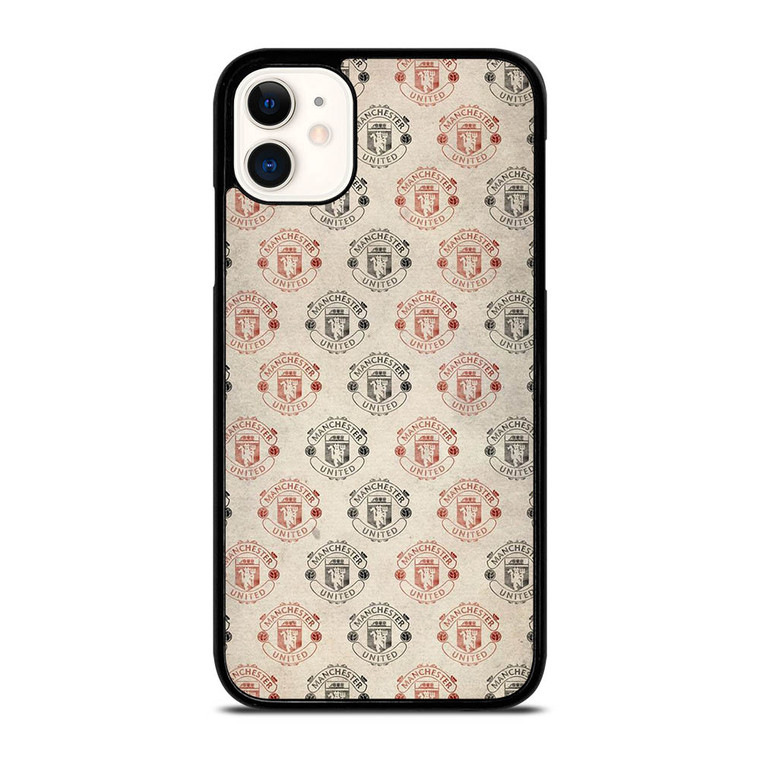 MANCHESTER UNITED FC FOOTBALL LOGO COLLAGE iPhone 11 Case Cover