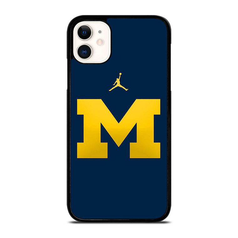 MICHIGAN WOLVERINES AIR JORDAN LOGO FOOTBALL iPhone 11 Case Cover