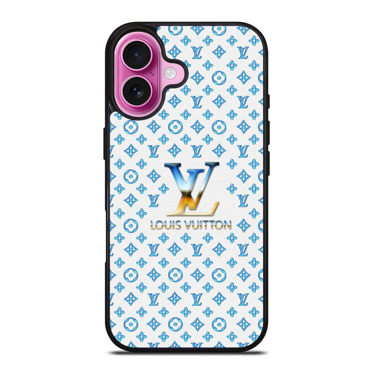 LOUIS VUITTON LV BLUE PATERN ICON LOGO iPhone 16 Plus Case Cover LOUIS VUITTON LV BLUE PATERN ICON LOGO iPhone 16 Plus Case Cover