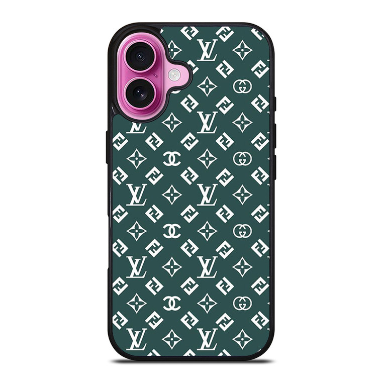 LOUIS VUITTON LV FENDI PATERN ICON LOGO iPhone 16 Plus Case Cover LOUIS VUITTON LV FENDI PATERN ICON LOGO iPhone 16 Plus Case Cover