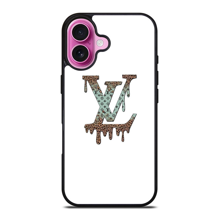 LOUIS VUITTON LV MELTING LOGO PATTERN iPhone 16 Plus Case Cover LOUIS VUITTON LV MELTING LOGO PATTERN iPhone 16 Plus Case Cover