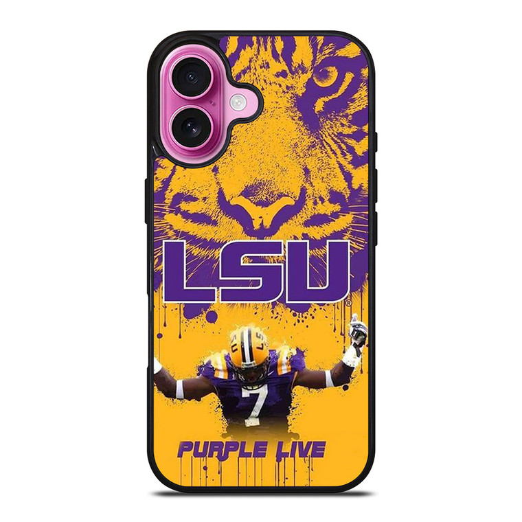 LSU TIGERS LOUISIANA STATE UNIVERSITY PURPLE LIVE iPhone 16 Plus Case Cover LSU TIGERS LOUISIANA STATE UNIVERSITY PURPLE LIVE iPhone 16 Plus Case Cover