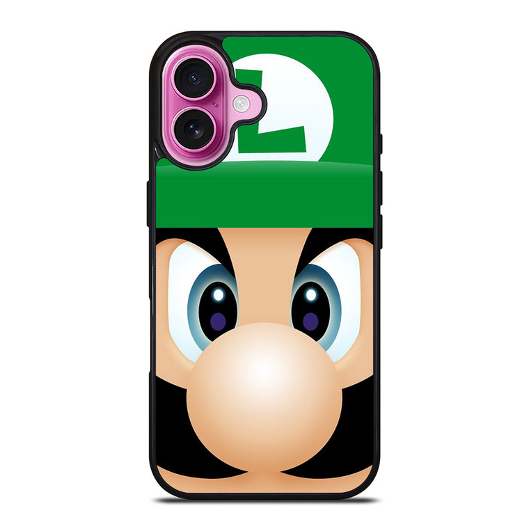 LUIGI SUPER MARIO FACE iPhone 16 Plus Case Cover