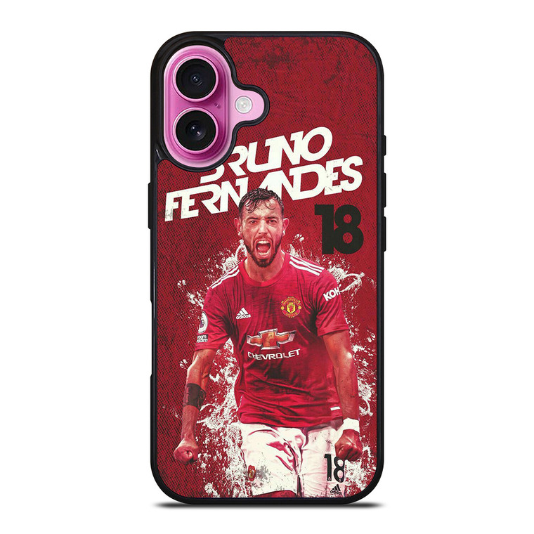 MANCHESTER UNITED BRUNO FERNANDES iPhone 16 Plus Case Cover MANCHESTER UNITED BRUNO FERNANDES iPhone 16 Plus Case Cover