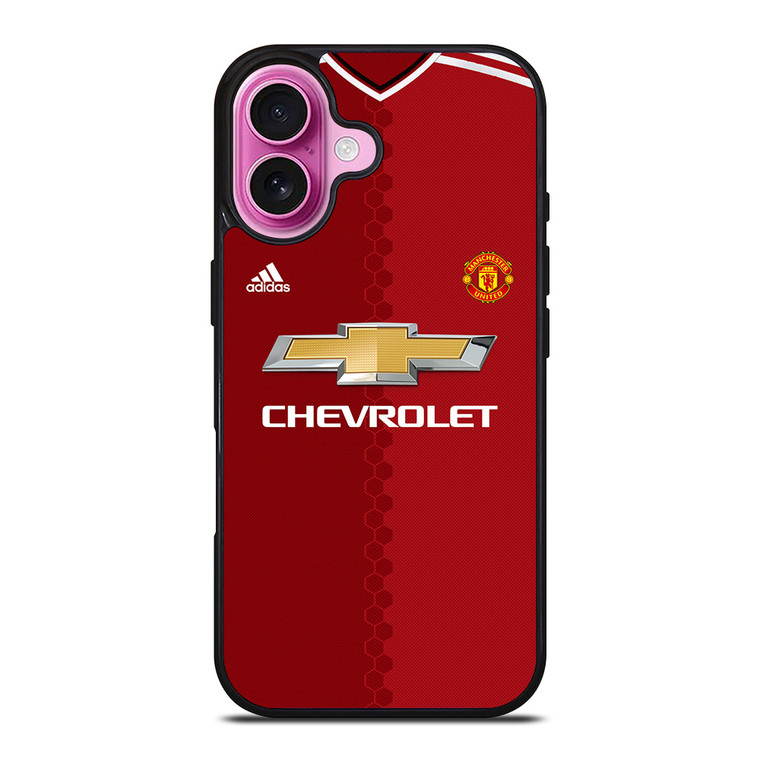 MANCHESTER UNITED FC JERSEY iPhone 16 Plus Case Cover MANCHESTER UNITED FC JERSEY iPhone 16 Plus Case Cover