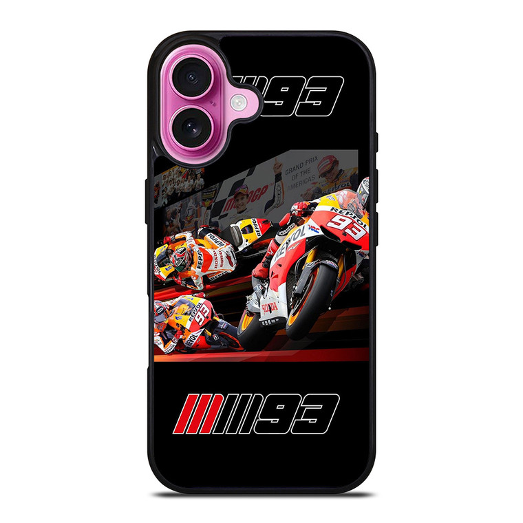 MARC MARQUEZ 93 MOTO GP iPhone 16 Plus Case Cover MARC MARQUEZ 93 MOTO GP iPhone 16 Plus Case Cover