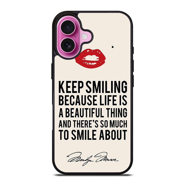 MARYLIN MONROE QUOTES iPhone 16 Plus Case Cover MARYLIN MONROE QUOTES iPhone 16 Plus Case Cover