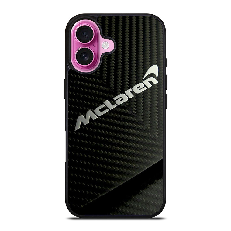 MCLAREN CAR LOGO CARBON iPhone 16 Plus Case Cover MCLAREN CAR LOGO CARBON iPhone 16 Plus Case Cover