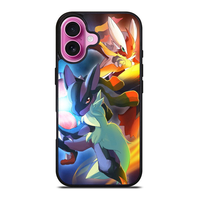 MEGA POKEMON BLAZIKEN VS LUCARIO iPhone 16 Plus Case Cover MEGA POKEMON BLAZIKEN VS LUCARIO iPhone 16 Plus Case Cover