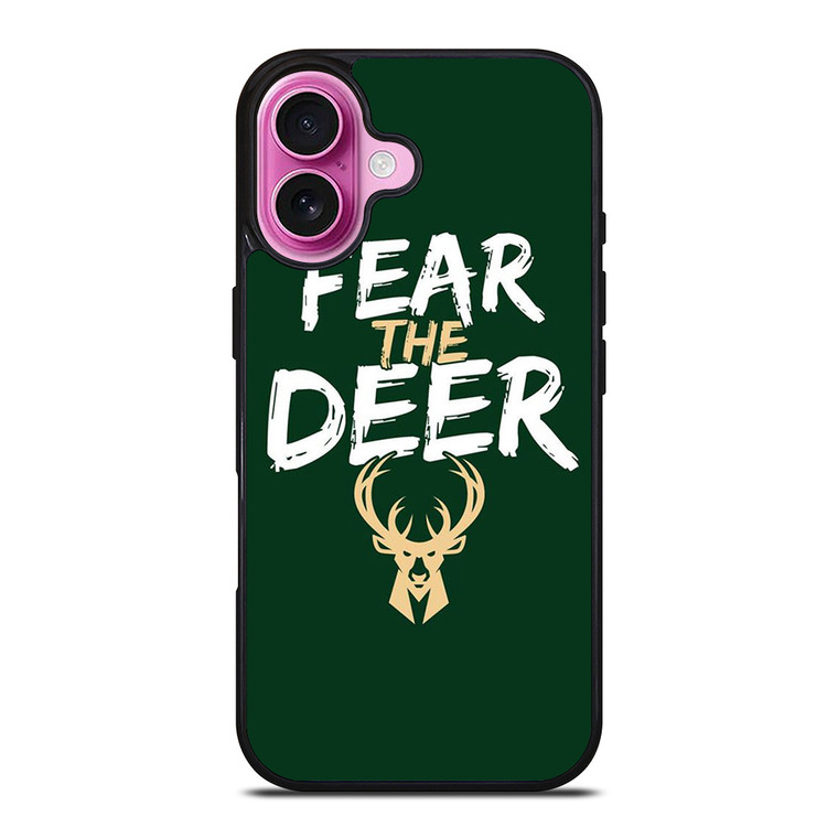 MILWAUKEE BUCKS LOGO BASEBALL FEAR THE DEER iPhone 16 Plus Case Cover