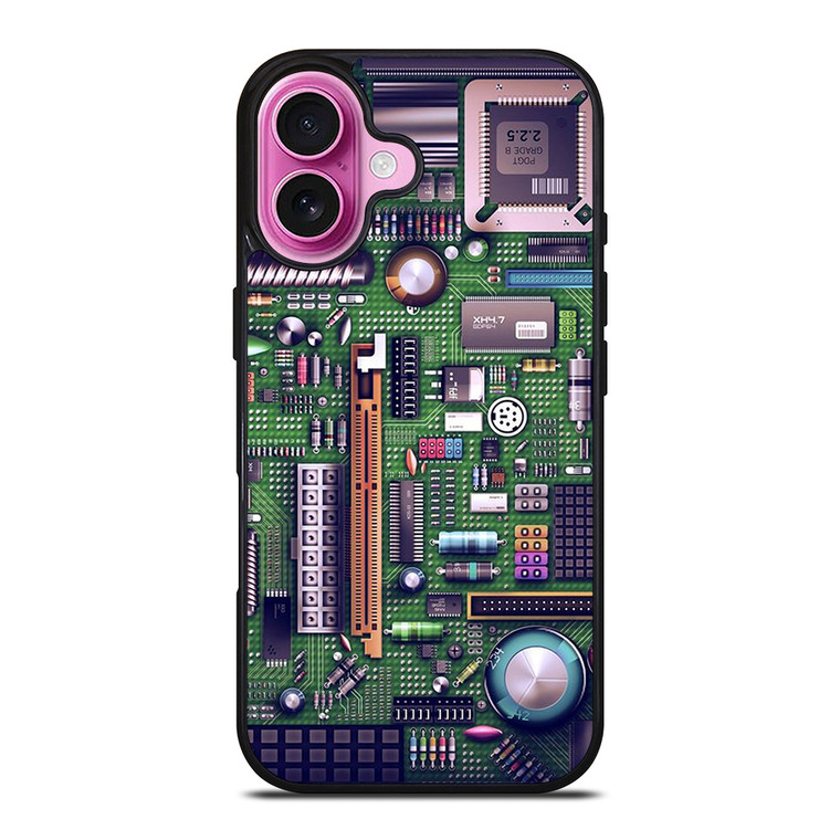 MOTHERBOARD CIRCUIT BOARD COMPUTER iPhone 16 Plus Case Cover