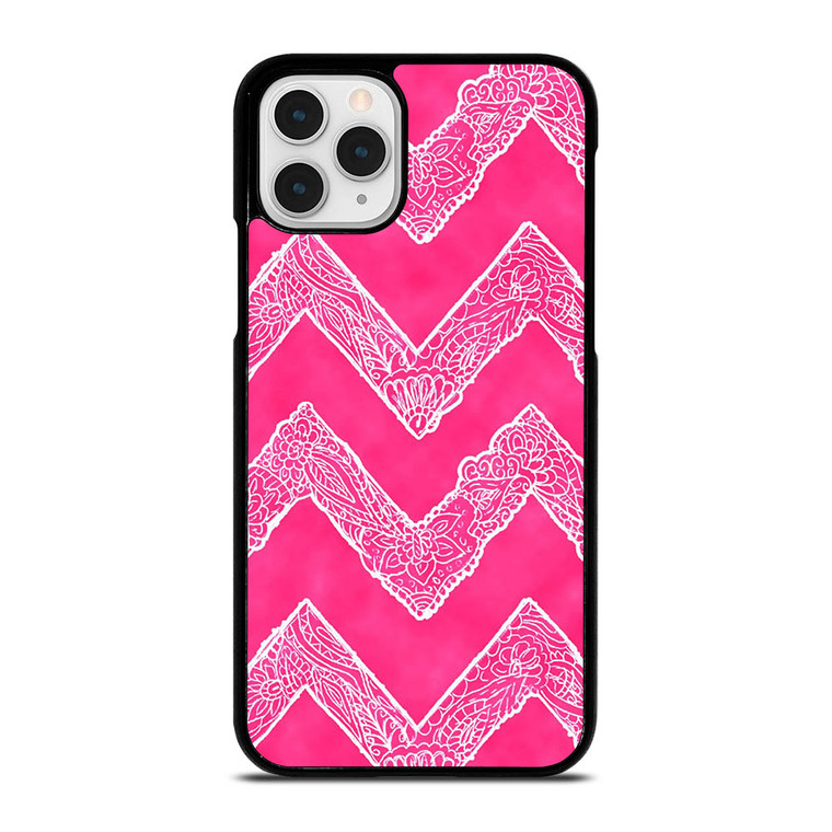 WHITE FLORAL PAISLEY CHEVRON PATTERN iPhone 11 Pro Case Cover