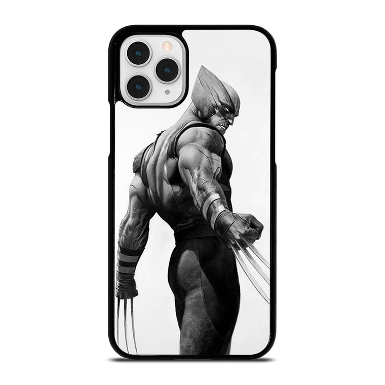 WOLVERINE X-MEN BLACK WHITE ART iPhone 11 Pro Case Cover