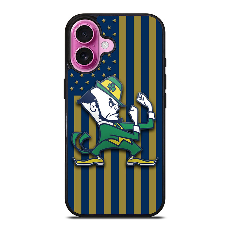 NOTRE DAME FIGHTING IRISH FLAG iPhone 16 Plus Case Cover