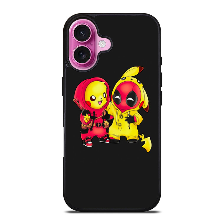 PIKACHU POKEMON AND DEADPOOL iPhone 16 Plus Case Cover